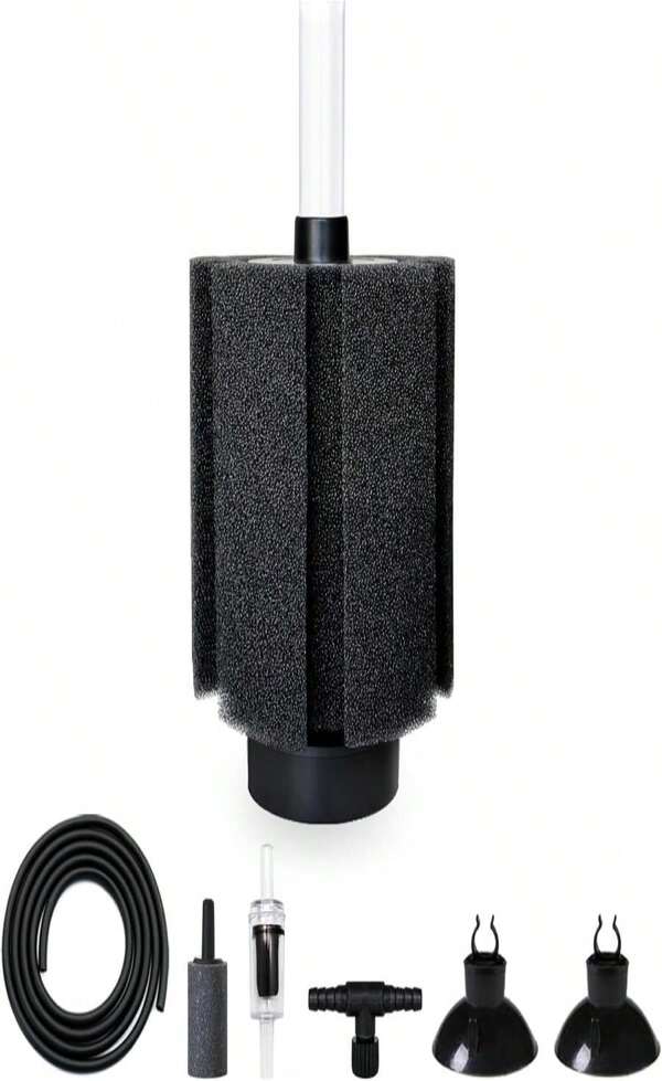 DVHEY 2 Pack 60-70 Gal Aquarium Sponge Filter With Air Stone And Ceramic Filter Media Quiet Fish Tank Bio Filter For Breeding Fry Shrimp Betta Fish Tank
