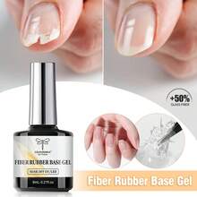 COLOURSMILE UV Curing Gel Nail Repair, Fiber Rubber Base, Fast Curing, Transparent Removable, Low Allergy & Formaldehyde-Free, Repair Broken Nails, Fiberglass