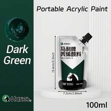 Marie's Acrylic Paint (100ml/3.38oz), Assorted Colors, Water-Proof, Portable Art Pigments For DIY Craft, Graffiti, Drawing, Painting, Canvas, Rock, Wood, Wall And Ceramic, Professional Rich Pigments For Adults & Artists - Single Piece - View 52