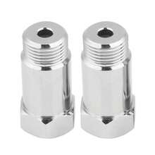 6pcs Oxygen O2 Sensor Spacer Adapter Extension Fix 45mm M18 X 1.5 Bung On Silver - Silver - View 3