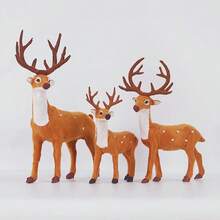 2026 New Christmas Decoration Reindeer Figurines, Deer Ornaments For Christmas Tree And Scene Arrangement