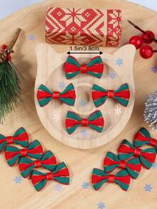 20/40 lazos rojos de Navidad, decoraciones DIY de corona de Navidad, adornos de árbol de Navidad, regalos, escena, vacaciones, habitación, hogar, oficina, decoraciones para fiestas temáticas, manualidades y suministros de costura