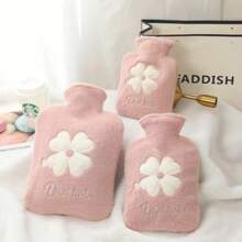 Plush Hot Water Bottle, Double-Layer Removable And Washable Hot Water Bottle, Suitable For Warming Abdomen, Body And Hands, Office Hand And Foot Warmer, Menstrual Pain Relief, Can Be Used As Heating Pad And Hand Warmer, Christmas Gift, Back To School Gift - Multicolor - View 5
