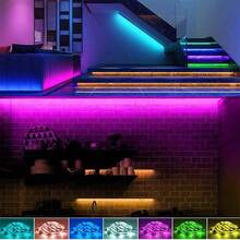 1 pieza Tira de luces LED, control de aplicación inteligente, luces de color que cambian con la música, luces RGB regulables para habitación, TV, cocina, bar, juegos, Navidad, decoración de fiesta - 24 TECLAS - Ver 8
