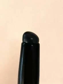 Cepillo de labios de silicona 2 en 1 con tapa, apto para brillo de labios/lápiz labial, aplica el maquillaje de manera uniforme y precisa, cerdas de silicona para un uso fácil e higiénico, cepillo de labios portátil coreano, negro