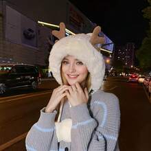 Pălărie de Crăciun la modă, de Moș Crăciun, cu blană artificială groasă, accesoriu de iarnă cald și confortabil