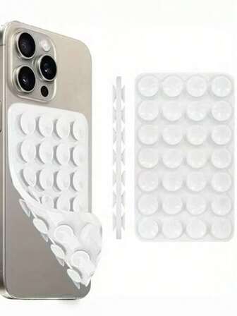 1pc/2pcs Portable Multi-Functional Silicone Phone Holder - Classic Colors, Compact & Rounded Shape, Strong Suction Cup, Suitable For Fixing Phone For Browsing, Video Calls, Bedroom, Office Desk, Outdoor Picnic, Gift Or Personal Use, All-Season