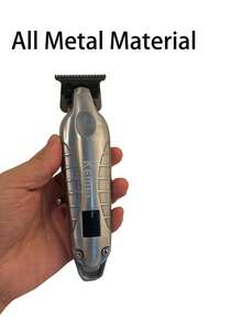 Kemei Professional Barber Hair Trimmer, Metal Body Hair Clipper For Men T-Blade Trimming, 0mm Zero Gapped Carving Clipper KM-2293 Scuplting Clipper , Men's Gift Birthday - Silver - View 8