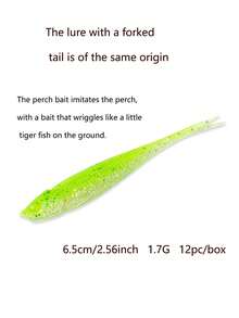 12pcs/Package New Style Soft Bait With Shadow Swing Tail, Simulating Fish Tail Movement, Lightly Floating And Slowly Sinking, Suitable For Freshwater, Saltwater, And Black Pits, Black Bass Fishing Gear, Predator Bait, Soft Tail Worm Imitation Bait, Jig Head Hooks, Fish Head Hooks For Long-Range Casting Artificial Bait