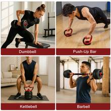 4-In-1 Multifunctional Dumbbell Set With Kettlebell Lever Free Weight 20 Kg - Variant - View 4