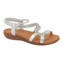 Cipriata Womens/Ladies Serpent Sandals (Silver) - 100% Mixed - (DF2501) - Silver - View 1