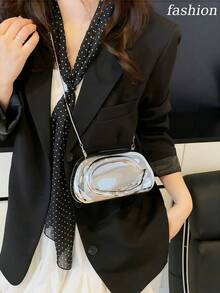 [Vận chuyển từ Mỹ] Túi xách dự tiệc buổi tối thiết kế thanh lịch dành cho nữ, túi dự tiệc, kiểu dáng đơn giản, giản dị, cổ điển, hoàn hảo cho tiệc cưới, dạ hội, tiệc tối/tiệc chiêu đãi, phối cùng váy dạ hội, váy dự tiệc và váy đính sequin, túi đeo vai bằng acrylic thời trang, đa năng, thanh lịch, túi đeo chéo dự tiệc nhỏ gọn, kiểu dáng châu Âu & Mỹ, viền kim loại lấp lánh. - Bạc - Xem 2