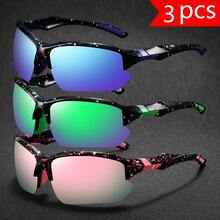 FIYLROG 3-Pair Set Contrast Color Temple Design, Small Polka Dot Print Frame, Candy Color Multicolor Combination Glasses - Multicolor - View 10