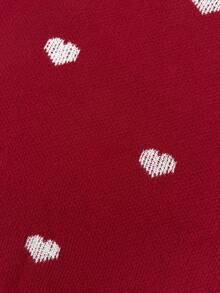 秋冬女装情人节可爱休闲心形图案宽松时尚圆领长袖毛衣，基本款毛衣，商务休闲女装，秋季上衣，秋季毛衣，女士冬装，女士秋冬装，秋季服装