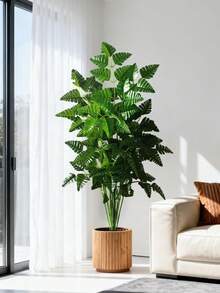 65-145厘米大型人造波斯树叶树假棕榈植物塑料龟背竹树枝热带大蕨草花束适用于家庭花园户外婚礼派对房间装饰 - 彩色 - 查看 10