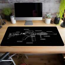 1pc Extra Large Anime Girl Gaming Mouse Pad - Rubber Material, Oblong Rectangle Shape, Precision- Locked Edges, Washable And Non-Slip Desk Mat For Computer ESports - 80*30*0.2cm - Xem 2