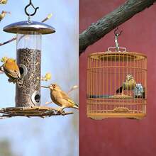 5/10 Pack Black Q-Hooks For Hanging - Ceiling Hooks, Outdoor Planter Hangers, Safety Buckles, Weatherproof Clips, Screw Eyes S, Heavy Duty Hooks For Outdoor String Lights Christmas Hangers