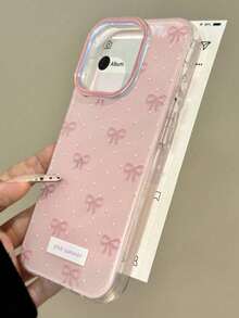 Cute Minimalist Pink Strawberry Transparent Phone Case, Suitable For IPhone 17 Air 16 15 14 13 12 11 Pro Max Plus, Soft Protective Back Cover, Suitable As A Gift For Girls