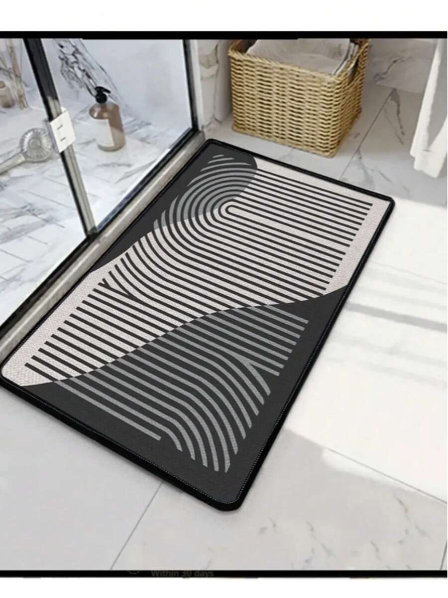 70x120 Cm Non-Slip Bathroom Mat – 100% Polyester | Soft, Absorbent & Quick Dry | Made In Turkey - Beige - View 1