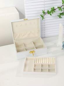 New Black Light Luxury Large Capacity PU Leather Jewellery Box | Necklace Ring Earring Multi-Layer Compartment Storage | Portable Travel Jewellery Box | Gift For Girlfriend/Mother/Mother's Day Girlfriend's Birthday Valentine's Day | Graduation Season Exquisite Gift For Classmates