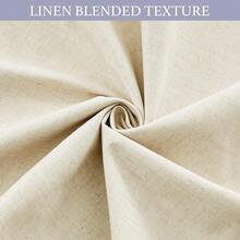 RYB HOME 100% Blackout Curtains For Sightlight Window, Linen Textured Blend Privacy Front Door Curtain Blinds For French Door Kitchen Living Room Doorway, W 12 X L 69 Inch, Beige, 1 Panel - Beigeinch - View 8