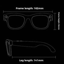 LOKMAT Smart Glasses With Built-In Chat GPT, 8MP Camera, 26-Language AI Translation, Voice Control, Wifi 4.0, Bluetooth 5.3, And Blue Light Protection