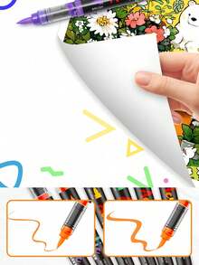 48/60/80/120/168/240 Ensemble de stylos marqueurs acryliques de couleur, emballage magnétique, pointe de stylo souple, avec système de contrôle d'encre automatique, graffiti puissant et couverture de coloriage, convient aux artistes, aux loisirs créatifs, à la canevas, au bois, au verre, aux rochers et aux tissus, très adapté pour la rentrée scolaire !