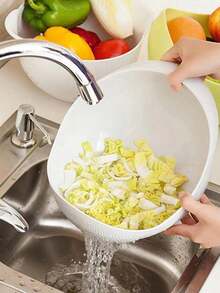 1 pièce Panier de drainage multifonctionnel de cuisine, panier multifonctionnel pour le lavage et l'égouttage du riz, polyvalent pour le nettoyage des ustensiles de cuisine, légumes et fruits