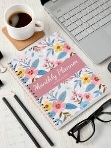 Trees A5螺旋装订月度计划本 2026.1-2026.12 - 2026年全年日历笔记本，包含笔记页、待办事项清单和月度概览 - 适用于办公室、学校和家庭，桌面配件，女士完美礼物 - 彩色 - 查看 2