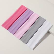 5PCS Unisex Sport Headbands Elastic Sweat Absorbent Solid Color Hairbands Hair Accessories Thanksgiving Christmas Gifts, Suitable For Women, With Water Absorption And Anti-Slip Properties, Suitable For Daily Running, Exercise, Fitness, Yoga And Other Occasions As Hair Accessories. Winter Scarf