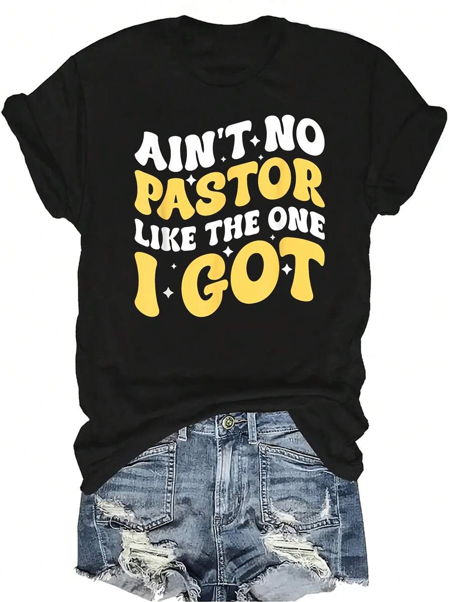 [Camiseta de moda casual] Camiseta suave y cómoda para mujer - Gráfico de orgullo pastoral. Camiseta de manga corta, cuello redondo, casual. Regalo perfecto para la abuela y la mamá. Uso casual de primavera y verano - Negro - Ver 1