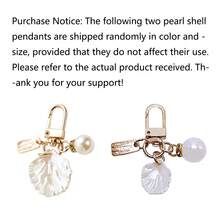 1pc Colorful Shell Pattern + Pearl Hanging Chain IMD Shockproof Earphone Case Compatible With Apple 2/3/4/Pro/Pro 2/Pro 3 Earphone Case - Multicolor - View 6