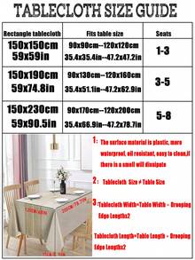 100% wodoodporny prostokątny obrus z PVC, winylowy obrus stołowy, olejoodporny, odporny na rozlanie, zmywalny, plastikowy obrus stołowy do użytku wewnątrz i na zewnątrz (jasnoszary)