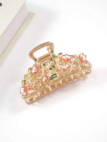 1pc Fashionable & Elegant Egyptian Cat & Flower Hair Claw Clip, Suitable For Daily Wear, Great Gift Winter Hair Accessories Elegant Hair Clutch