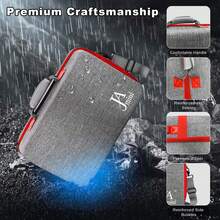 Hard Shell Carrying Case For Playstation5, Playstation 5 Pro, Playstation 5 Slim, Travel Case Compatible With Playstation 5 Console, Shockproof Protective Storage Bag For Playstation 5 Disk Digital Edition, Headset, Games, Accessorie - Gray-red - View 9