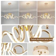1pc Modern Luxury Gold-Plated Flower LED Color-Changing Crystal Lamp For Living Room, Bedroom, Dining Room, Hotel, No Switch, No Remote Control - Multicolor - View 10