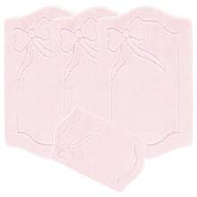 4pc Washable Rug Mat Set Caravan Romany Anti-Allergic Non-Slip Tourer Leafy - Pink - View 1