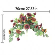 1pc Artificial Petunias Flowers Plants For Outdoor Decoration Spring Faux Morning Glory Silk Flower UV Resistant No Fade Floral For Home Garden Balcony Yard Porch Realistic Indoor Decor