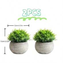 1/2 Stücke künstliche Gras Kugel Topfpflanzen, geeignet für Dekoration in Badezimmern, Fensterbänken und Büros. Multifunktionale künstliche Pflanzen, geeignet für Feierlichkeiten wie Hochzeiten, Muttertag und Vatertag. Süße Topfpflanzen
