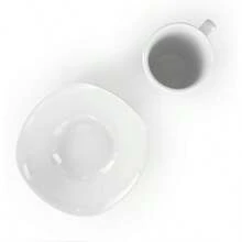 Juego de vajilla cuadrada de porcelana blanca de 16 piezas Hayes - Blanco - Cuadrado 2 - Ver 10