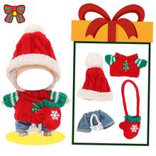 Neue Weihnachtskostüm-Accessoires, Puppen dekorieren, für Labubu, Weihnachtsferien-Dekoration, Feiertagsgeburtstaggeschenk (Puppe nicht enthalten)