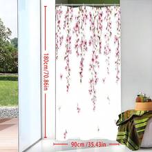 1 pièce Rideau de douche rose à fleurs de cerisier, décoration florale japonaise de sakura de printemps. Décoration de Noël