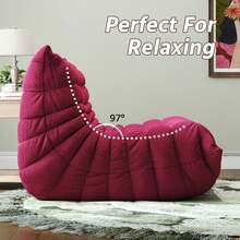 Bean Bag Chair, Fireside Chair, Large Bean Bag Chair For Adults, Bean Bag Chairs For Teens With High-Resilience Foam, Non-Slip Base Floor Lounge Sofa,Living Room