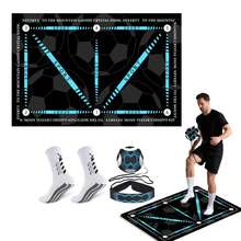 BJNCDIO Set da 3 pezzi: tappetino da calcio ad alta densità 90x60 cm (antiscivolo, ammortizzante), cintura da calcio per il controllo della palla e un paio di calzini. Ideale per l'allenamento di velocità e agilità sia al chiuso che all'aperto. - Set di allenamento per l'agilità - Visualizzare 12