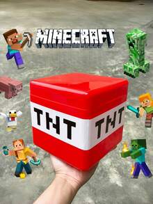 1 pezzo Scatola di immagazzinaggio stile Minecraft fai-da-te, scatola regalo di Natale, forniture per feste di Pixel Miner, adatta per conservare oggetti personali, decorazione per feste di Pixel Miner, decorazione per feste di compleanno, Natale, organizzazione di camera, auto e scrivania d'ufficio