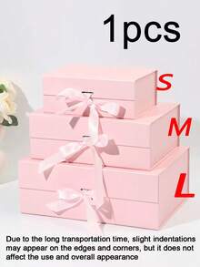 纸板折叠礼盒，用于礼品包装，矩形盒，带磁性盖封，附赠丝带和贺卡。适用于伴郎求婚礼盒、婚礼、圣诞节、万圣节、生日礼物包装、圣诞节、结婚周年纪念日派对、情人节等。 - 彩色 - 查看 17