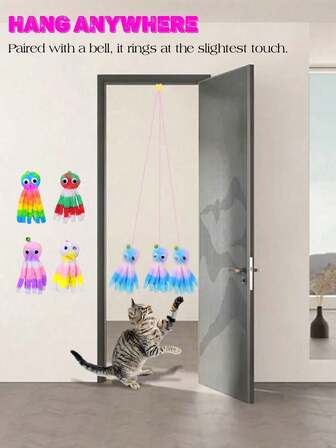 Cat Toys, Cat Spring Ball Retractable Spring Toys, Colorful Spring Tubes, Interactive Rolling Ball Colorful Lively Coils, Spring Action Toys For Caged Mice, Cat Pet Supplies Indoor, Sturdy And Long-Lasting, Encourages Cats To Exercise, Random Color