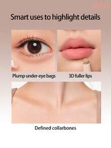ukiss Dual-Ended Tip Contouring And Highlighter, Contouring And Highlighter Stick, Lightweight And Moisturizing, Full Coverage, Precise Contouring And Highlighting, Long Lasting, Conceals, Shading, Covers, Hydrates, Highlights, Light Sand - CH01 Cool Tone - View 10