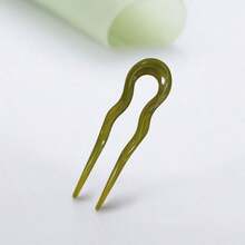 French Twist Spin Hair Forks, U-Shaped Wavy Hair Clips, Suitable For Spiral Buns, Tortoiseshell, Fashionable Flexible Women Hair Accessories, Hair Styling Pins, Head Accessories - Multicolor - View 6