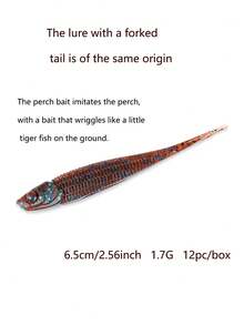 12pcs/Package New Style Soft Bait With Shadow Swing Tail, Simulating Fish Tail Movement, Lightly Floating And Slowly Sinking, Suitable For Freshwater, Saltwater, And Black Pits, Black Bass Fishing Gear, Predator Bait, Soft Tail Worm Imitation Bait, Jig Head Hooks, Fish Head Hooks For Long-Range Casting Artificial Bait
